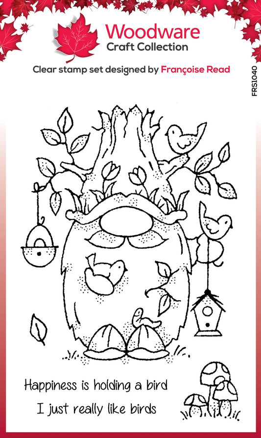 Woodware Clear Singles Birdwatching 4 in x 6 in Stamp Set