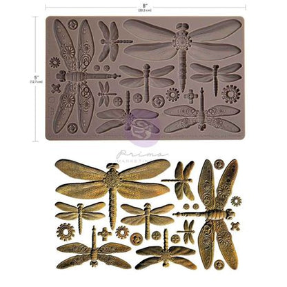 Finnabair Décor Mould 5" x 8" - Machine Dragonflies