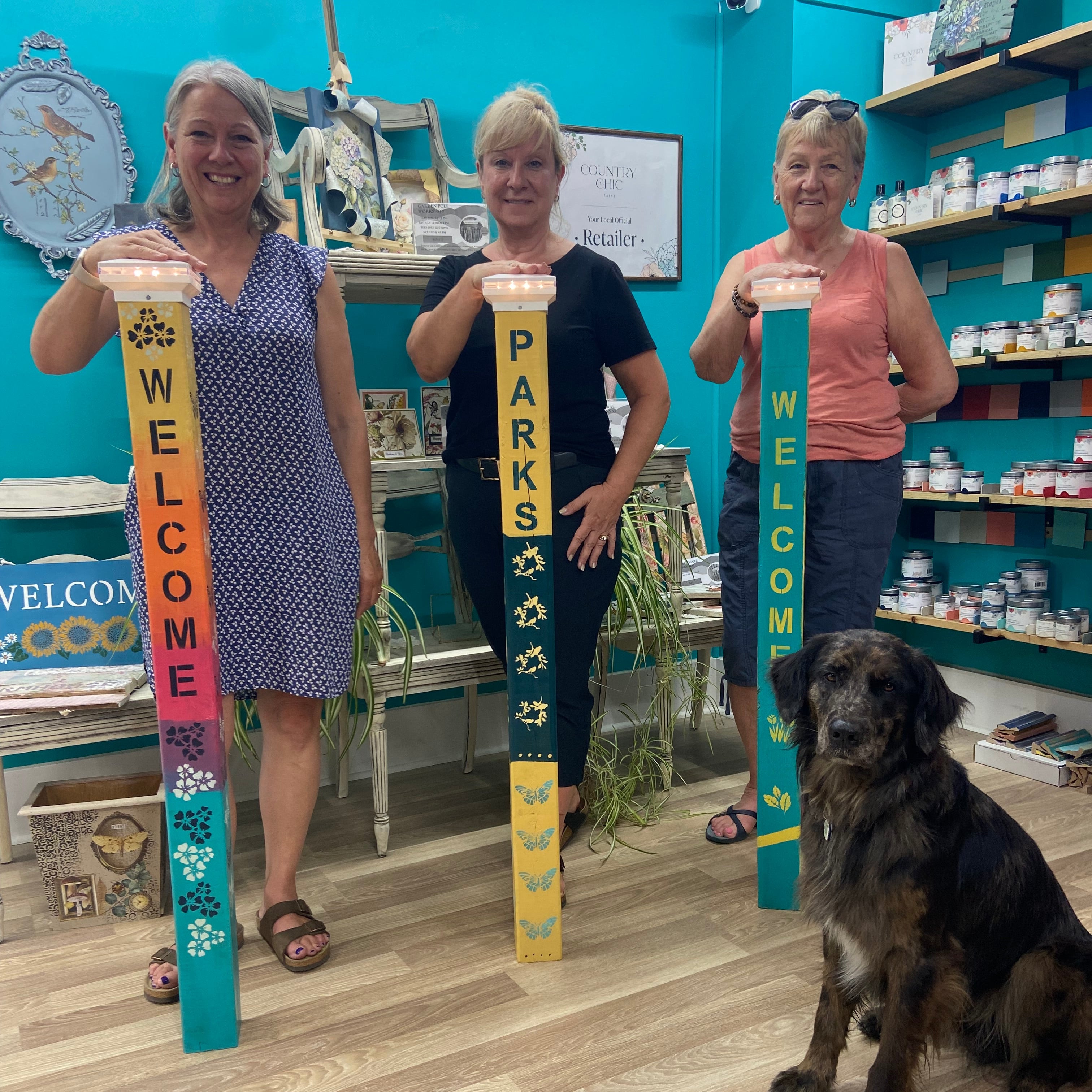 garden art pole workshop