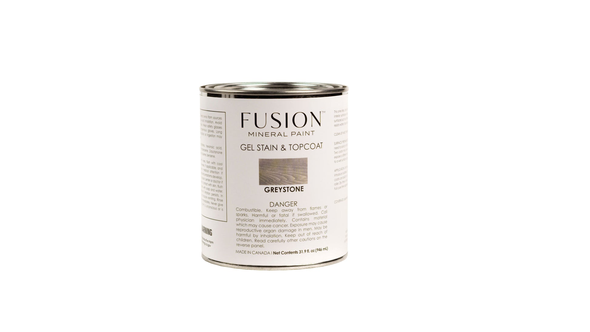 Fusion Gel Stain and Top Coat 946mL - Greystone