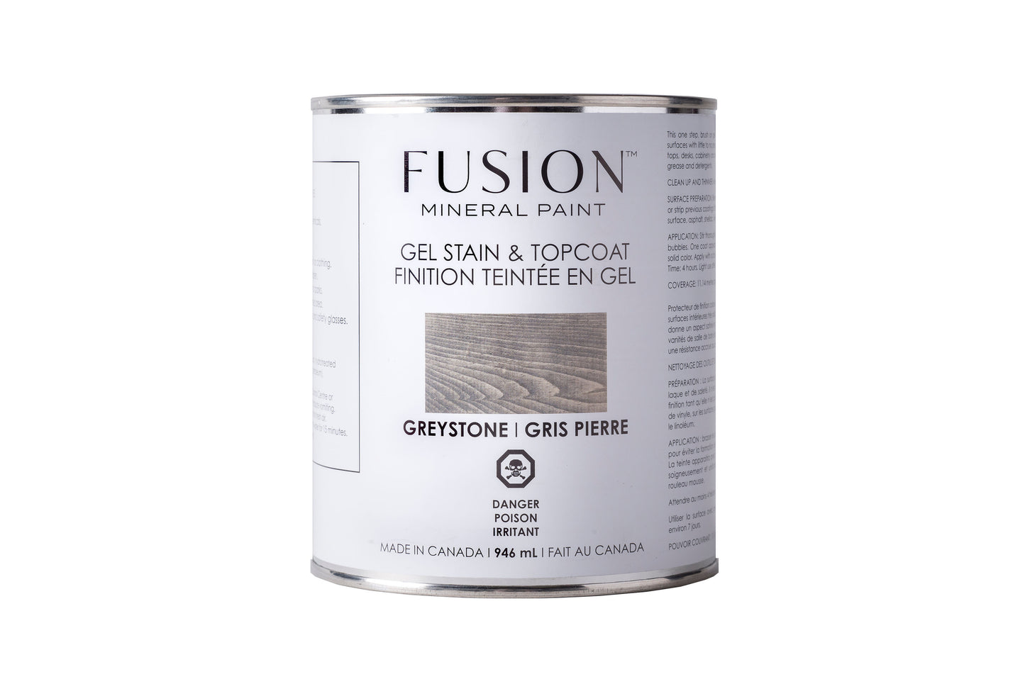 Fusion Gel Stain and Top Coat 946mL - Greystone