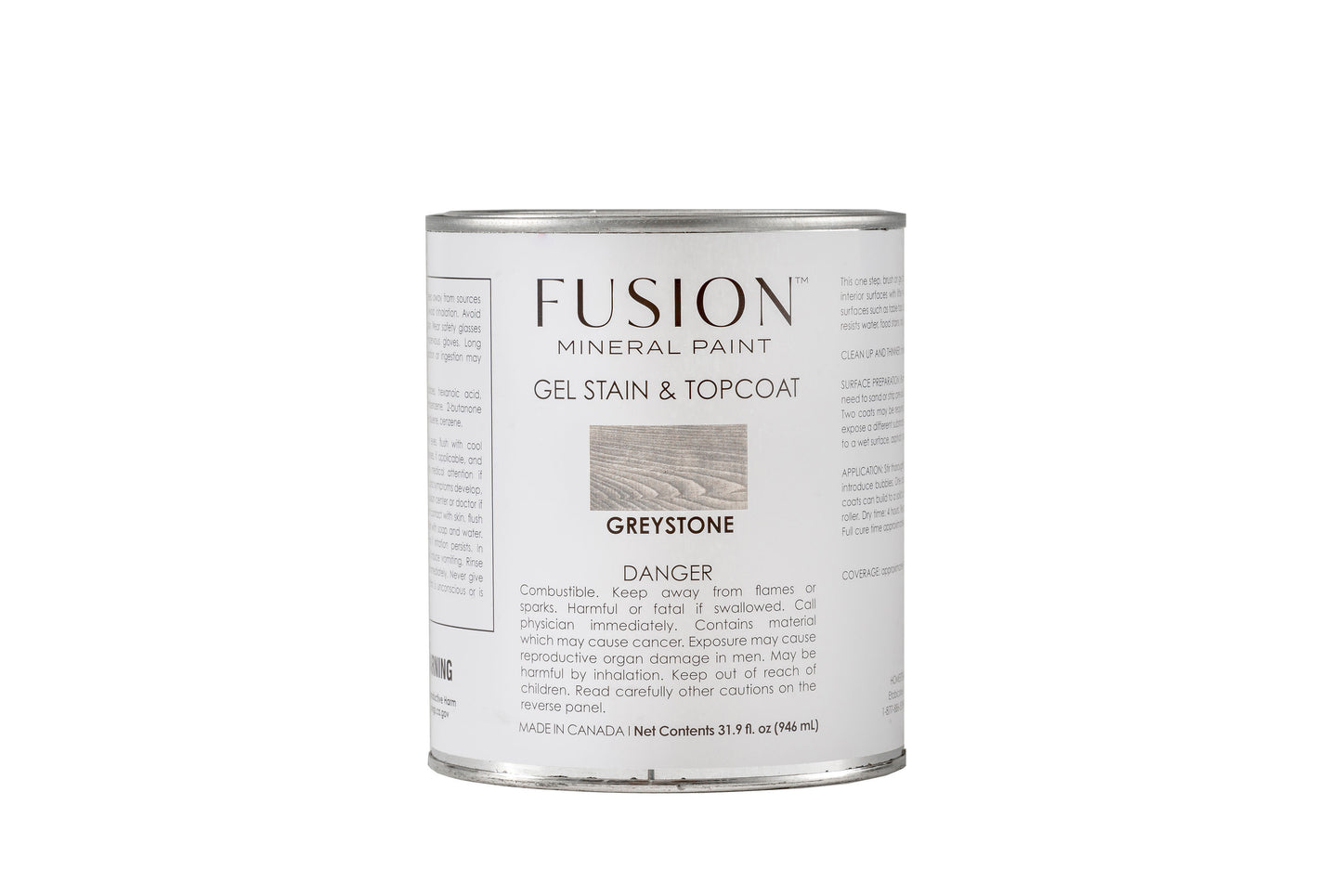 Fusion Gel Stain and Top Coat 946mL - Greystone