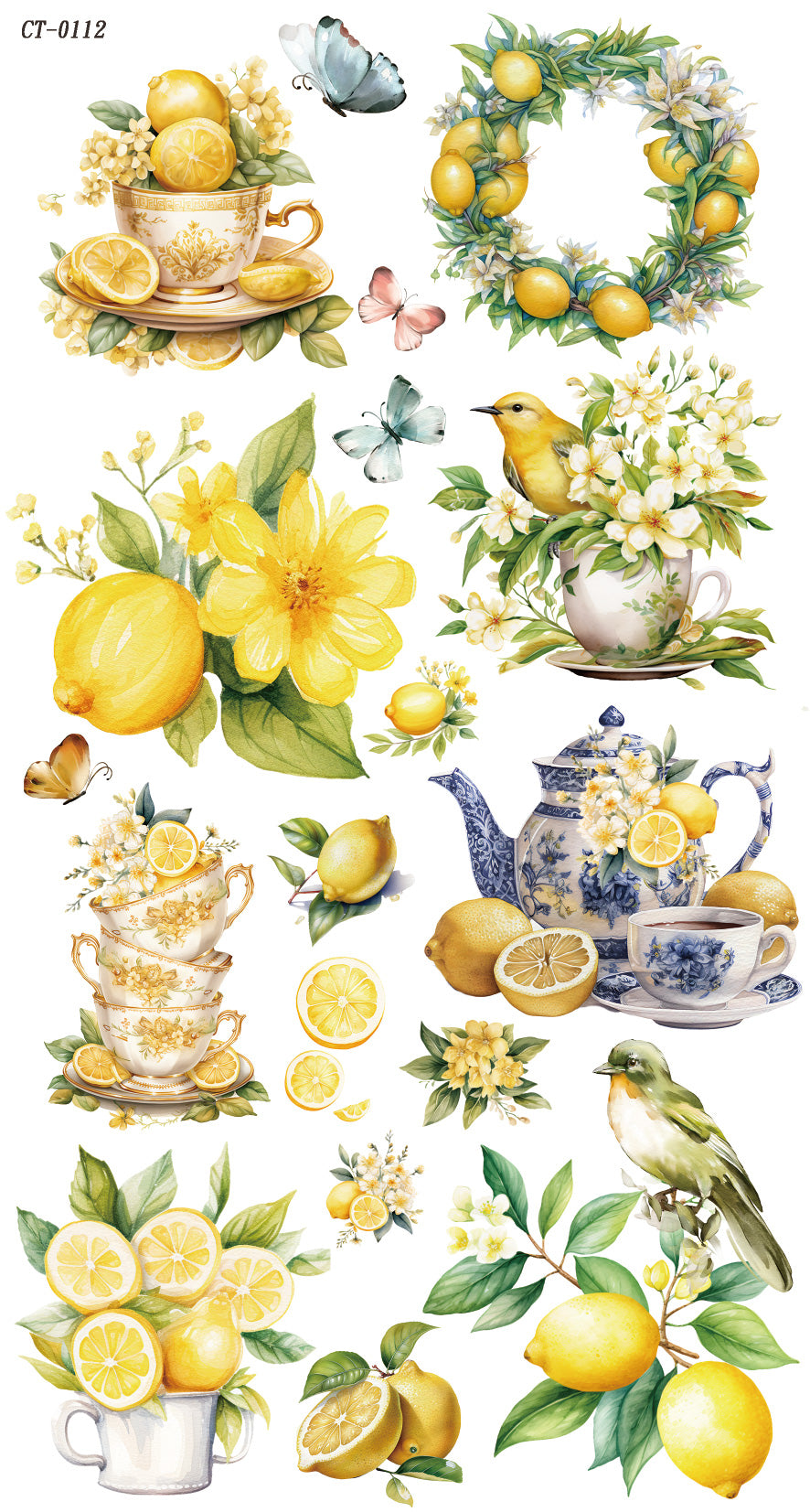 Glossy Crystal Rub-On Transfers- Life's Lemons