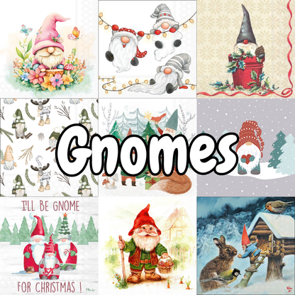 Decoupage Napkin Value Bundle - Gnomes