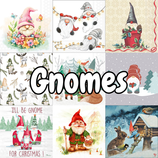Decoupage Napkin Value Bundle - Gnomes