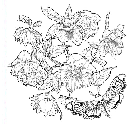 Goth Garden Artist's Coloring Book