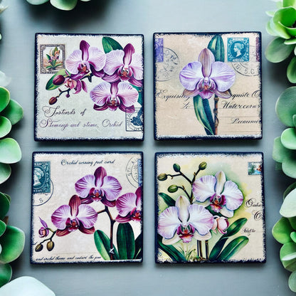 Special Order - Ninny's Decoupage Rice Paper - Orchid Postcards