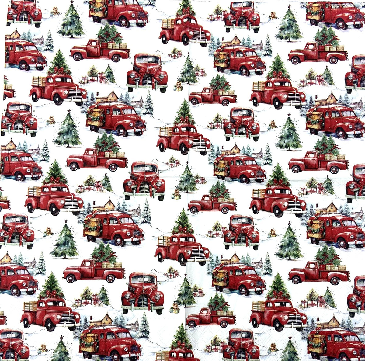 Servilletas para decoupage de 6,5" (2 unidades) - Diseño de muñeco de nieve