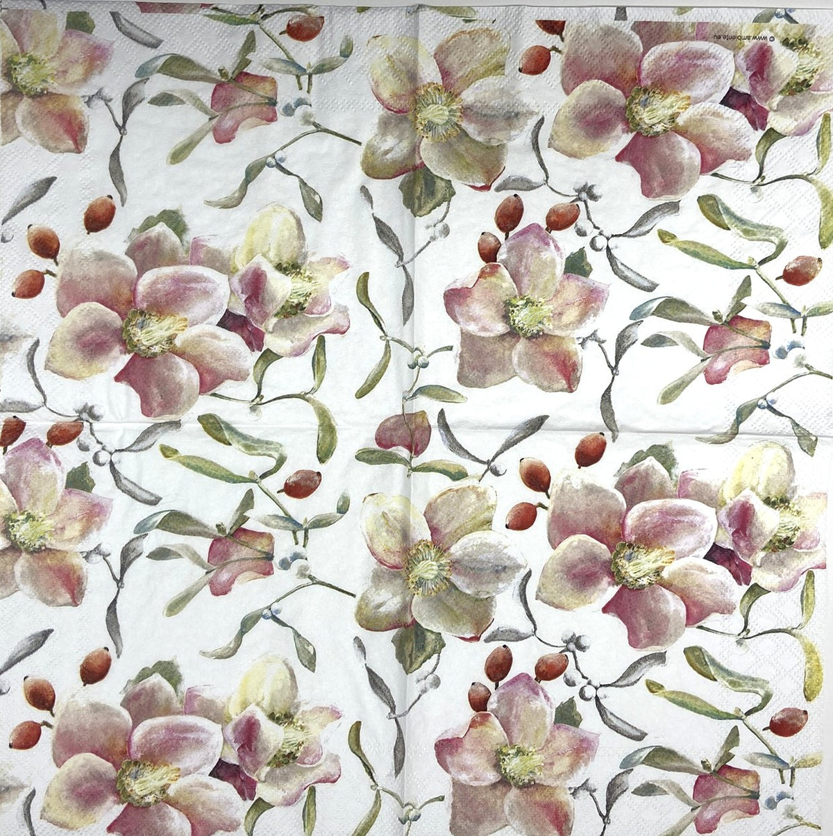 Decoupage Napkins 6.5" (2pcs)- Festive Grace