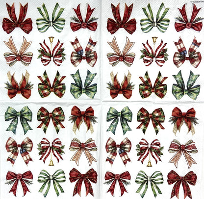 Decoupage Napkins 6.5" (2pcs)- Merry Ribbons