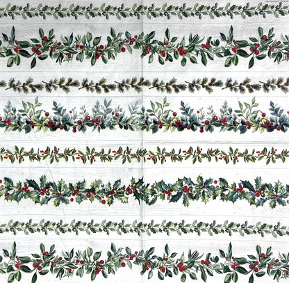 Decoupage Napkins 6.5" (2pcs)- Leaf Garlands