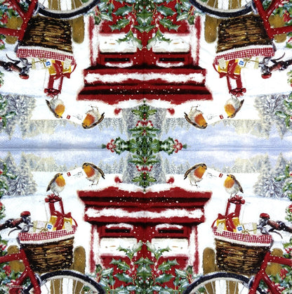 Decoupage Napkins 6.5" (2pcs)- Mail Delivery