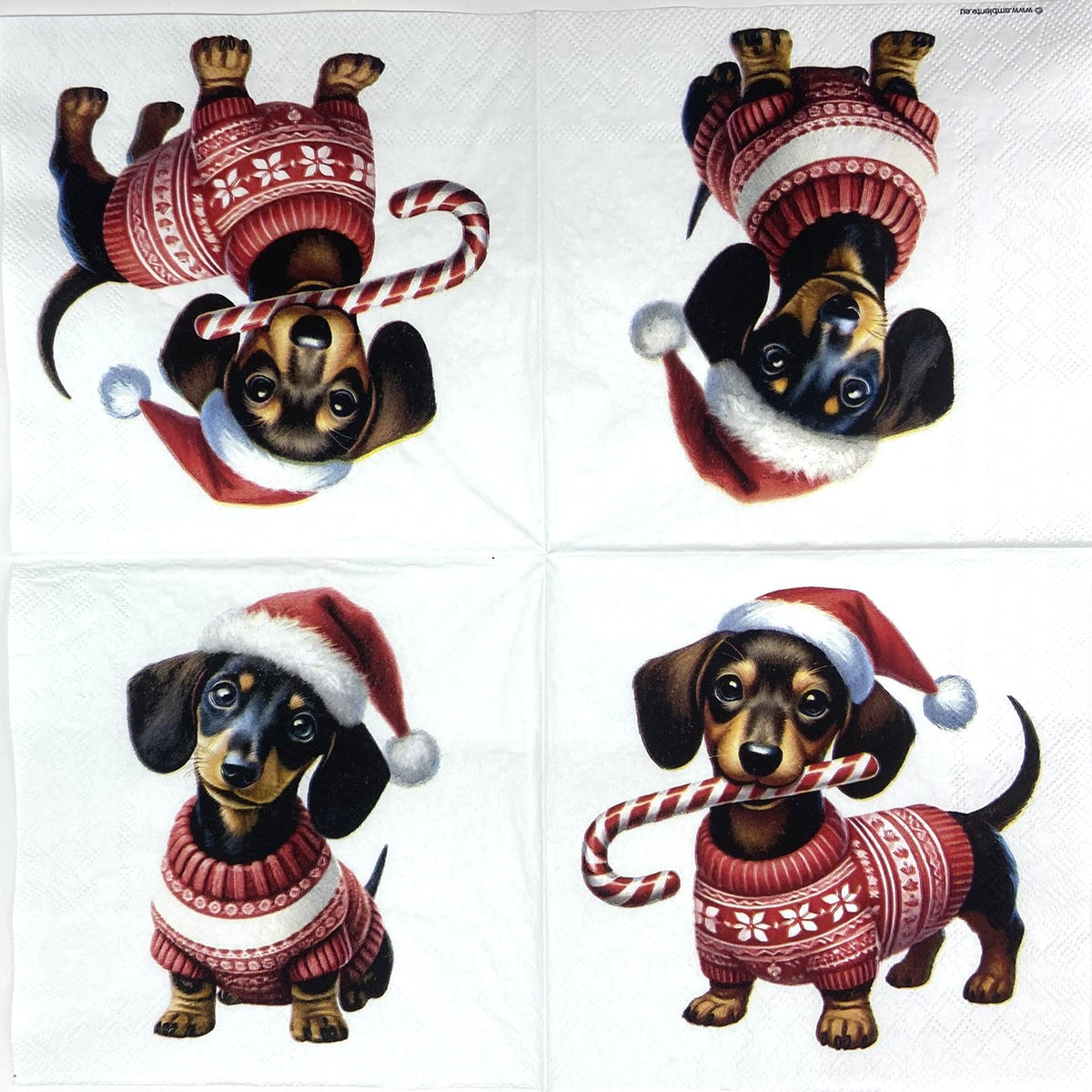 Servilletas para decoupage de 6,5" (2 unidades) - Diseño de muñeco de nieve