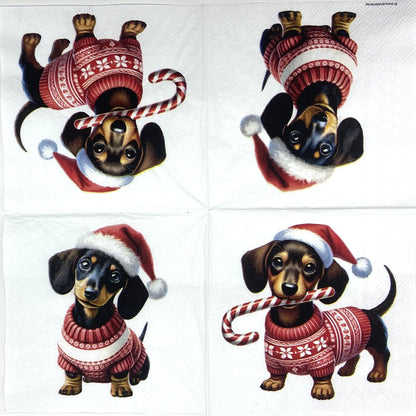 Servilletas para decoupage de 6,5" (2 unidades) - Diseño de muñeco de nieve