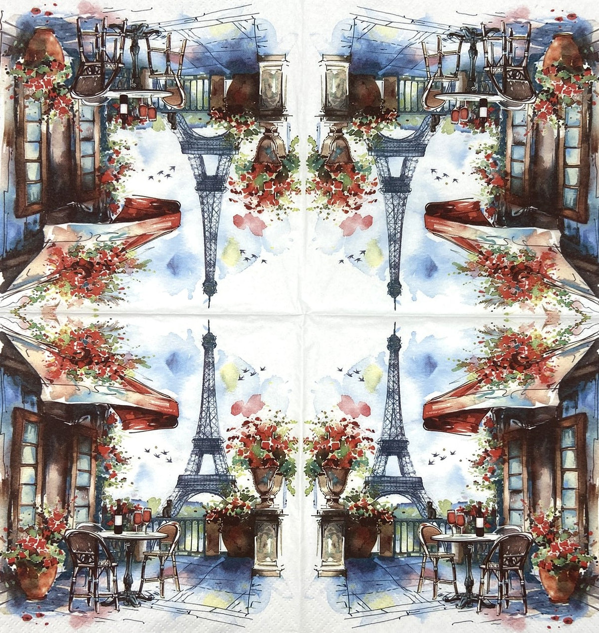 Decoupage Napkins 6.5" (2pcs)- Cafe a Paris