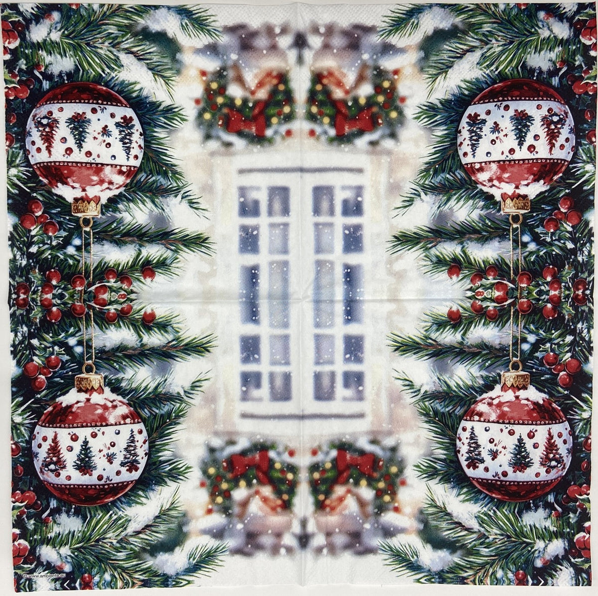 Decoupage Napkins 6.5" (2pcs)- Decorated Bauble