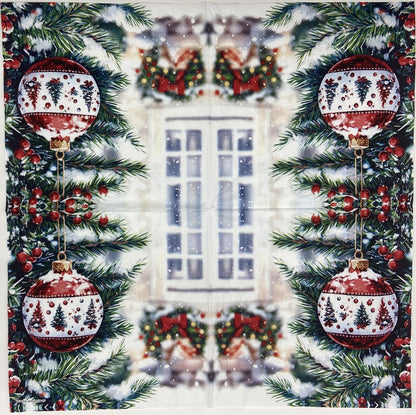 Decoupage Napkins 6.5" (2pcs)- Decorated Bauble