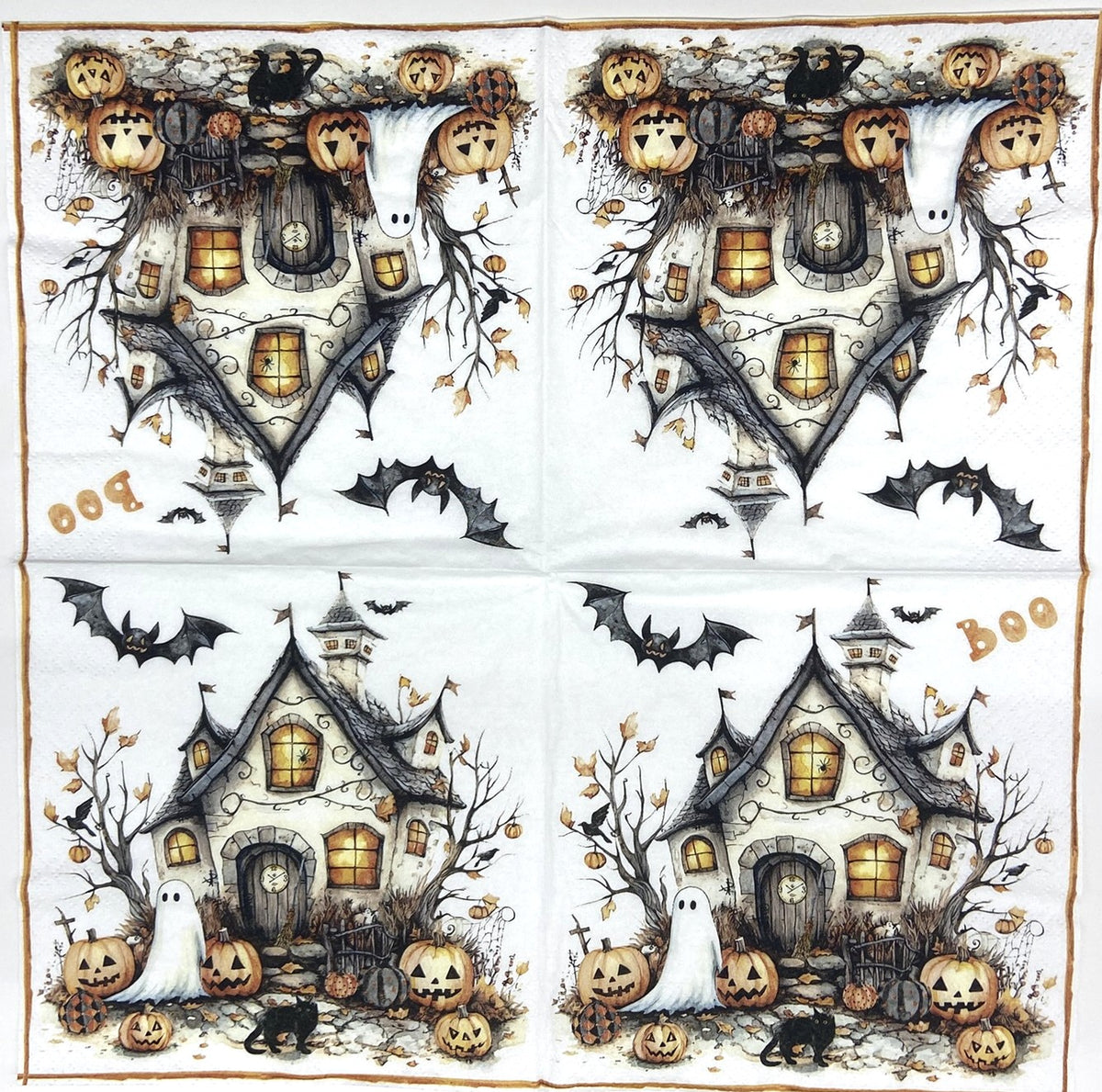 Decoupage Napkins 6.5" (2pcs)- Boo
