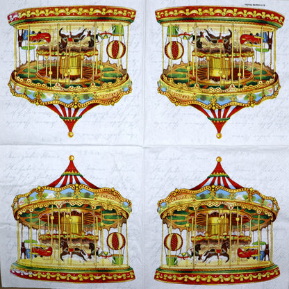 Decoupage Napkins 6.5"  (2pcs)- Carousel