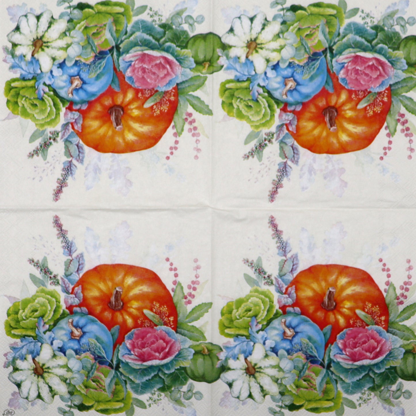 Decoupage Napkins 5" (2pcs)- Colorful Pumpkin