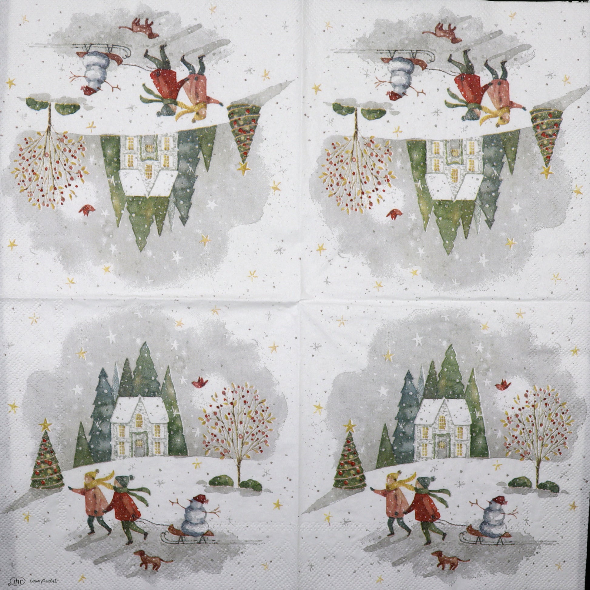 Decoupage napkins 6.5"  (2pcs)- Looking For Christmas