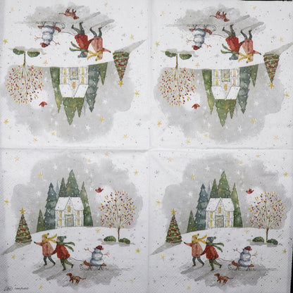 Decoupage napkins 6.5"  (2pcs)- Looking For Christmas