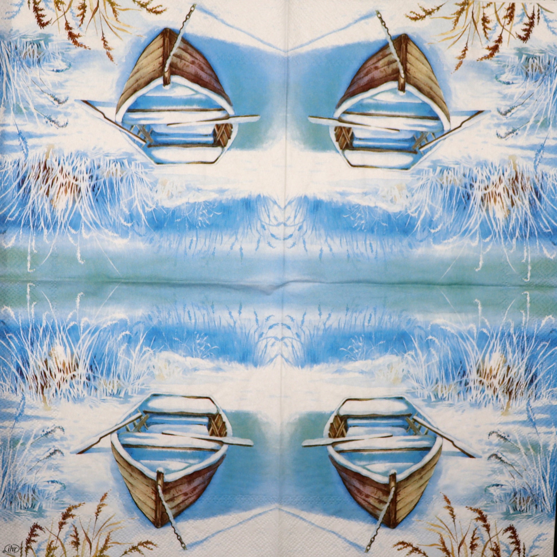 Decoupage Napkins 6.5"  (2pcs)- The Boat in the Ice