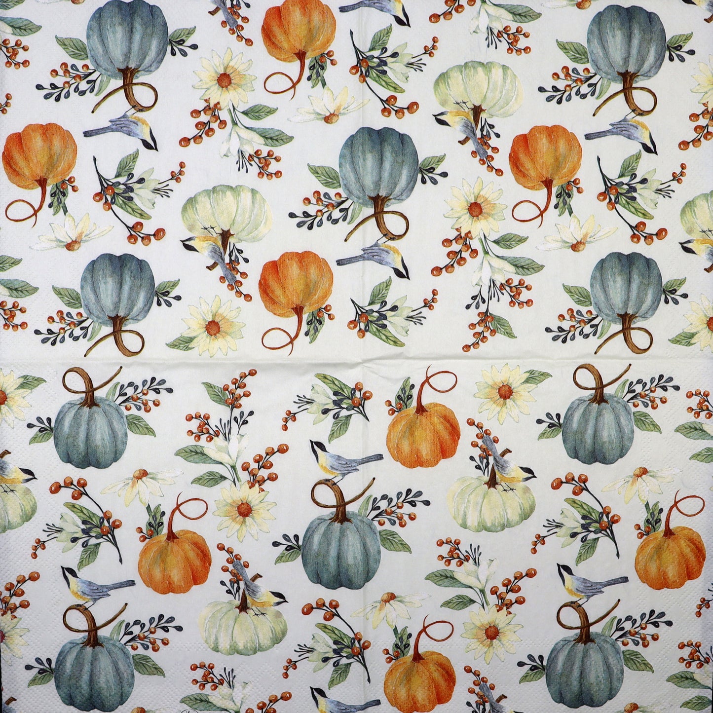 Decoupage napkins 6.5"  (2pcs)- Pumpkin Floral