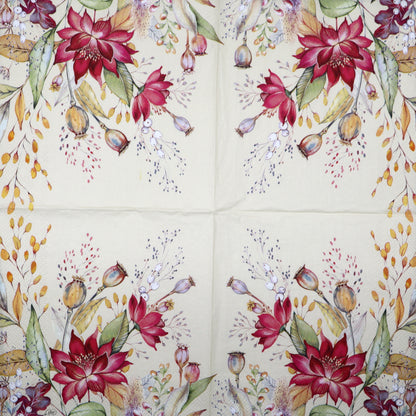 Decoupage Napkins 6.5"  (2pcs)- Autumn Meadow