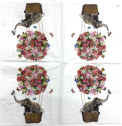 Decoupage Napkins 5" (2pcs)- Elefant