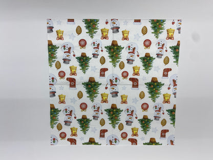 Decoupage Napkins 6.5" (2pcs)- Snowman Pattern