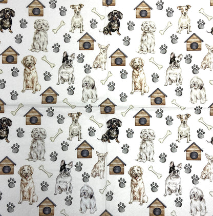 Decoupage Napkins 6.5"  (2pcs)- Pet Dogs