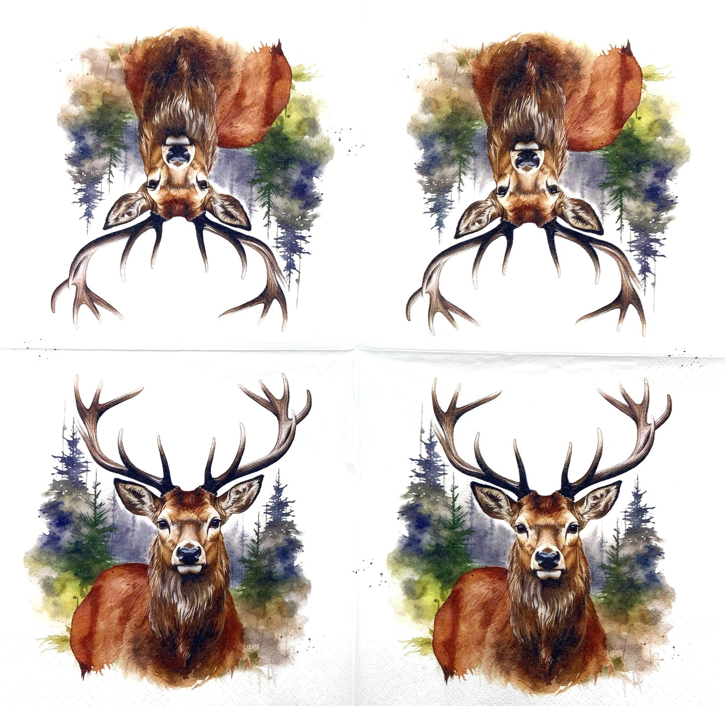 Decoupage Napkins 6.5"  (2pcs)- Cabeza de Venado