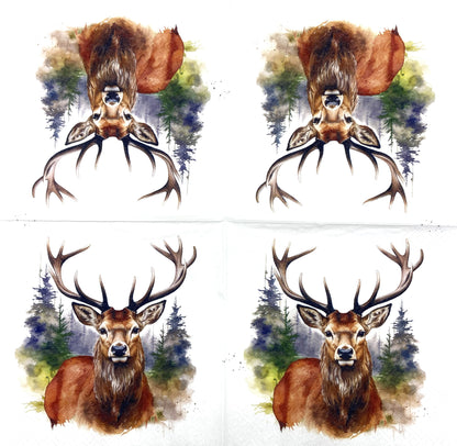 Decoupage Napkins 6.5"  (2pcs)- Cabeza de Venado
