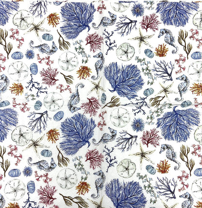 Decoupage Napkins, Lunch 6.5"  (2pcs)- Blue Coastal