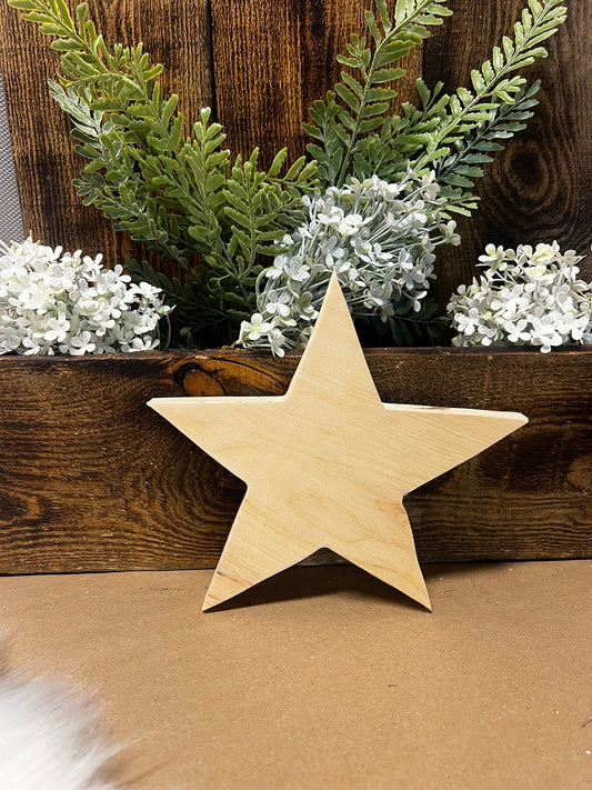 Wooden Chunky Star Blank