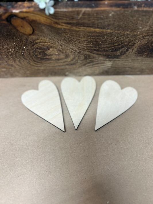 4" Birch Hearts (pkg of 3)