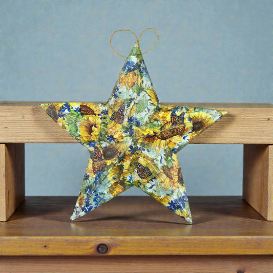 Decoupage Sunflower Star Project