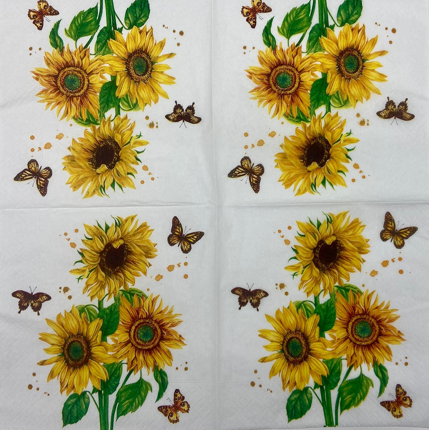 Decoupage Napkins 6.5"  (2pcs)- Sunshine Bloom