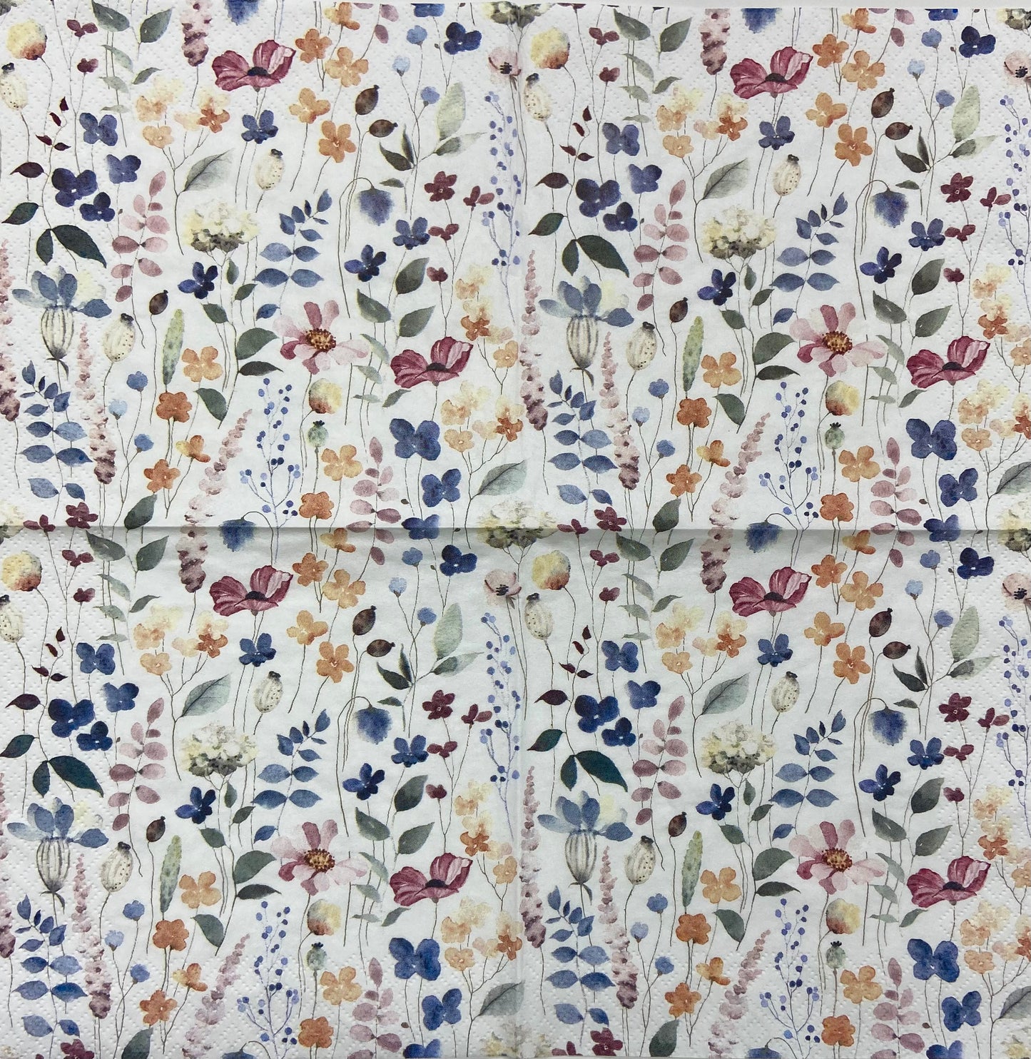 Decoupage Napkins 6.5" (2pcs)- Rustic Garden Flowers