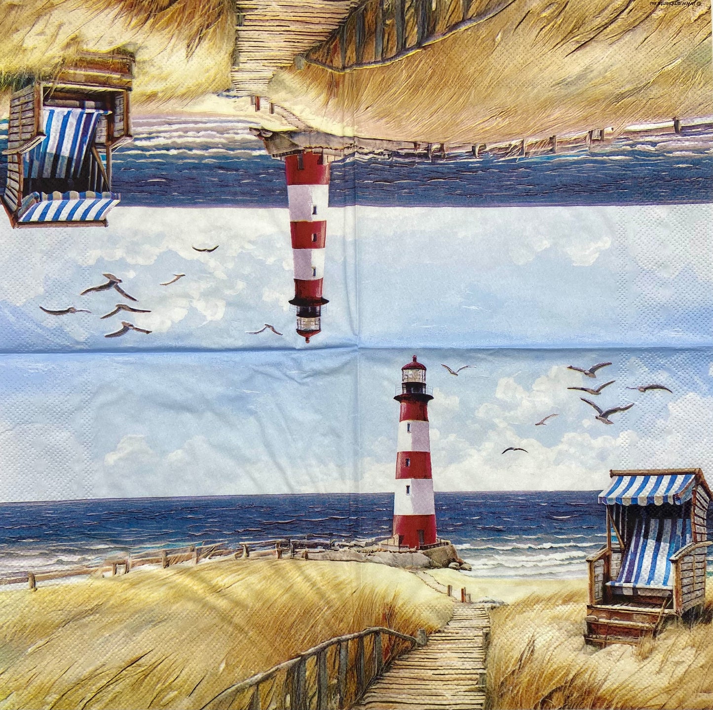 Decoupage Napkins 6.5" (2pcs)- Beach Walk