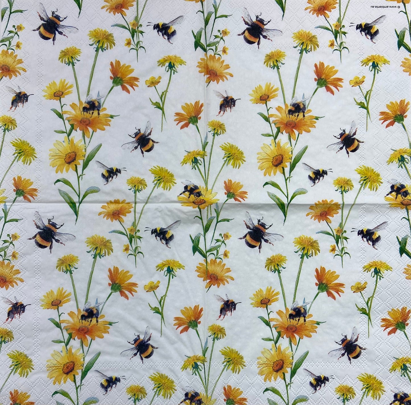 Decoupage Napkins 6.5" (2pcs)- Busy Bees