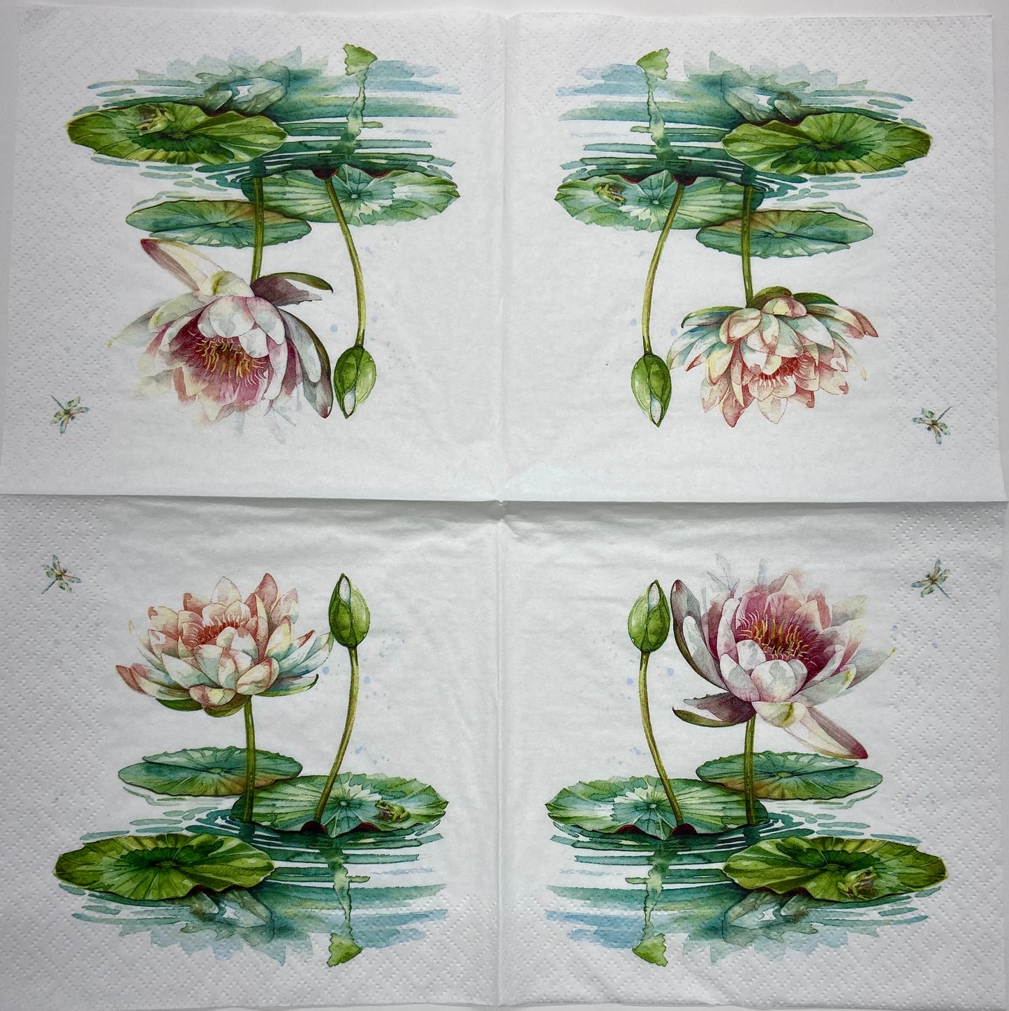Decoupage Napkins 6.5" (2pcs)- Waterlily