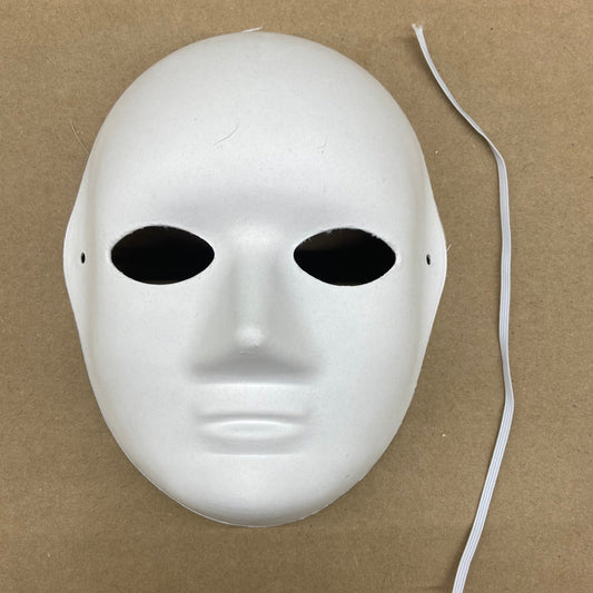 White Mache Mask - 2pcs