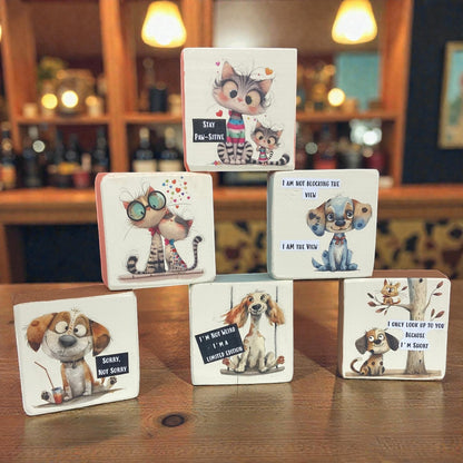 Easy Tutorial - Shelf Sitter Blocks Using Wet Transfers