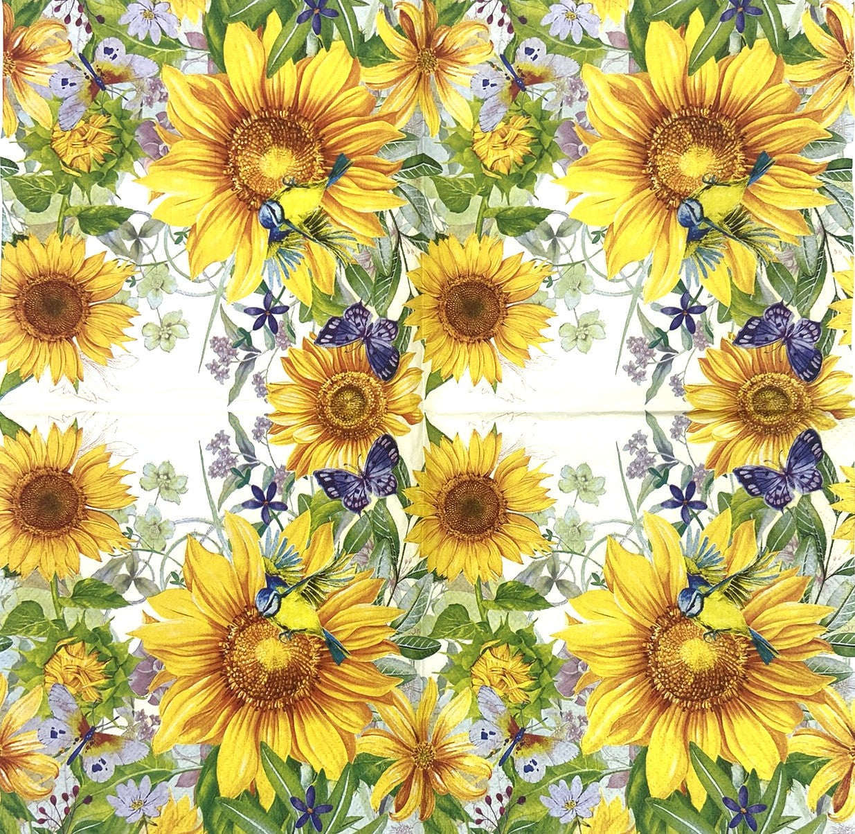 Decoupage Napkins 6.5" (2pcs)- Wild Sunflowers