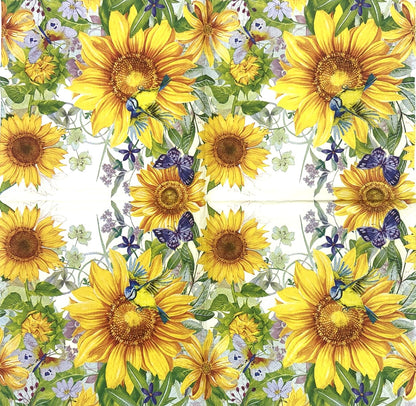 Decoupage Napkins 6.5" (2pcs)- Wild Sunflowers