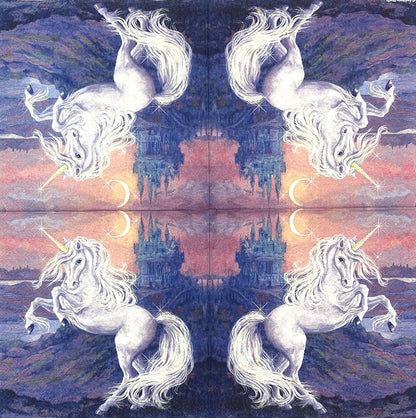 Decoupage Napkins 6.5" (2pcs)- Fantasy Unicorn