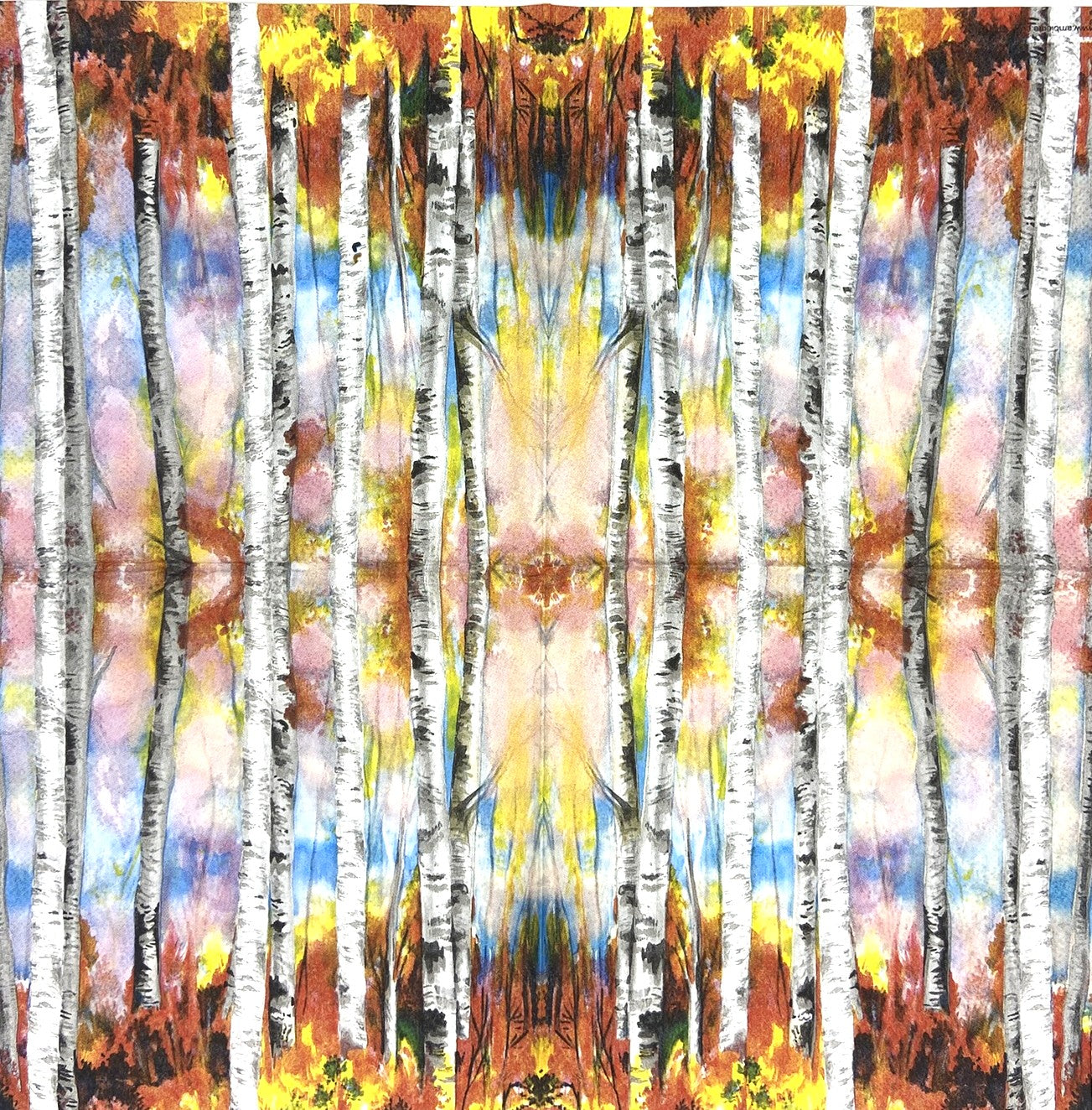 Decoupage Napkins 6.5" (2pcs)- Birch Forest