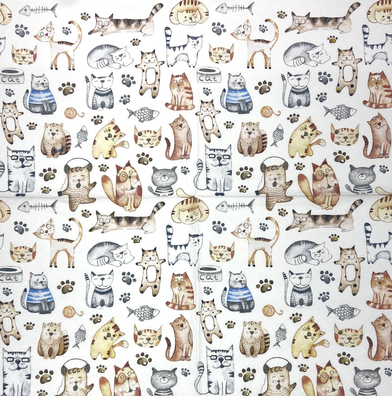 Decoupage Napkins 6.5" (2pcs)- Pet Cats